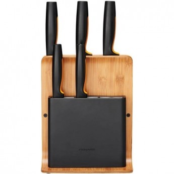 Набор из 5 ножей FISKARS FUNCTIONAL FORM в бамбуковом блоке Набор из 5 ножей FISKARS FUNCTIONAL FORM в бамбуковом блоке